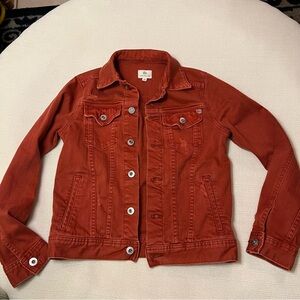 AG Mya denim jacket XS rust red